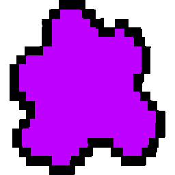 a glowing purple blob